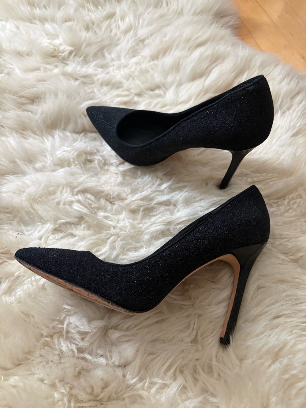 Brian Atwood Black Pointed-Toe Stiletto Pumps - Elegant Evening Heels